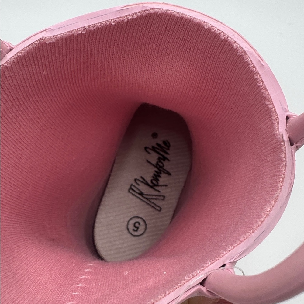 KomfysMe Kids Rain Boots Unicorn Rainbow Pink Toddler Size 5 - Picture 6 of 7